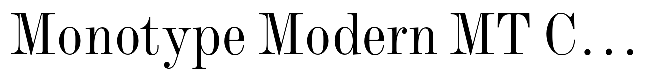 Monotype Modern MT Condensed